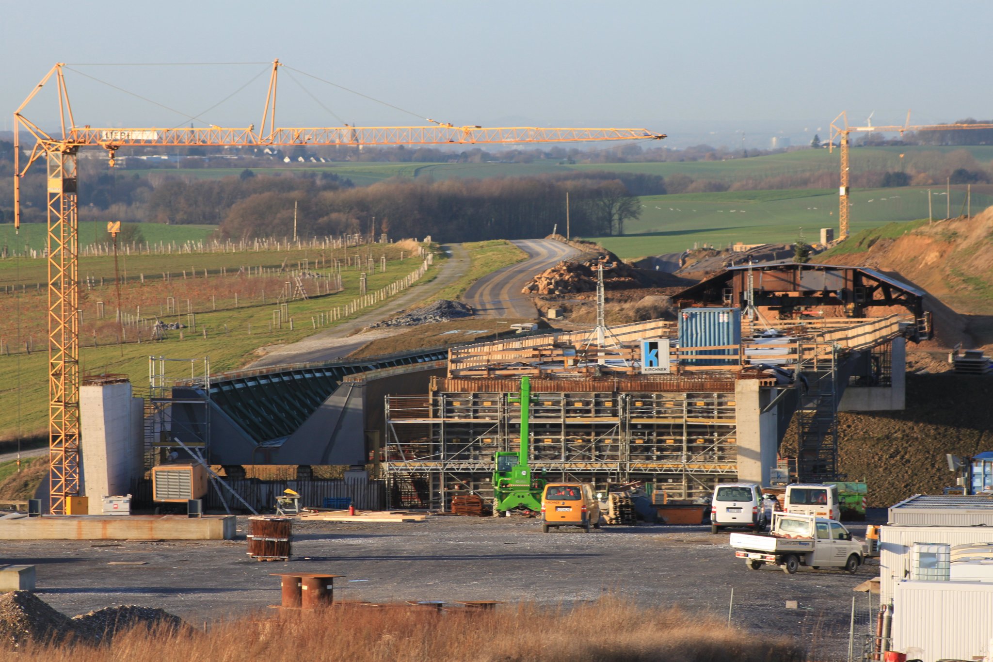 A44 - Baufortschritt Morgens, Mittags und Abends - Heiligenhaus