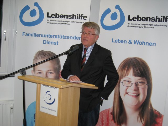 Der Ratinger Bürgermeister Harald Birkenkamp lobte die gute Zusammenarbeit mit der Lebenshilfe.