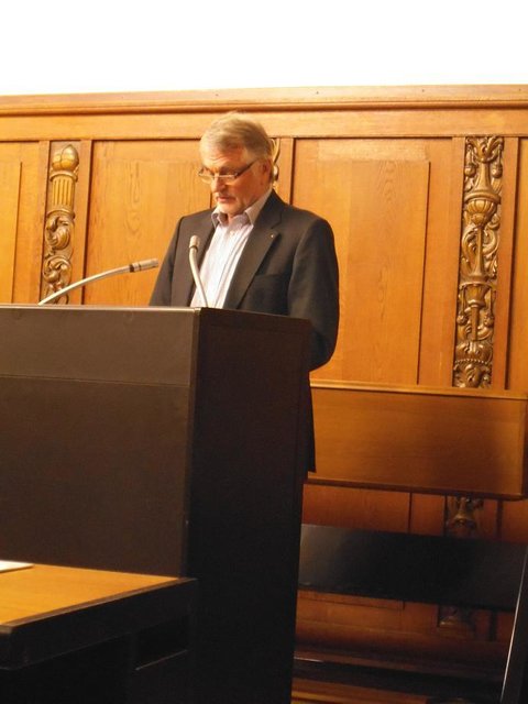 Benno Lensdorf bei seinem letzten Grußwort; er scheidet ja bei der kommenden Kommunalwahl aus