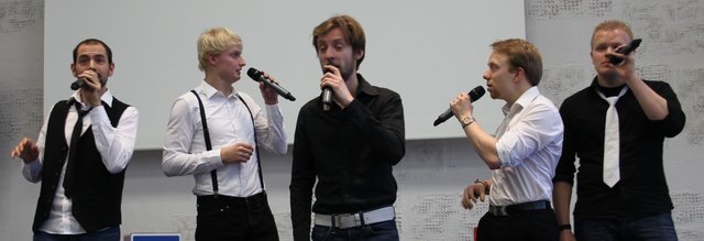 Acapella-Musik vom Feinsten mit Jakob, Benny, michi, tobi und juli von der Band "Selbstlaut" aus Detmold -  http://selbstlaut.info/ | Foto: Marita Gerwin