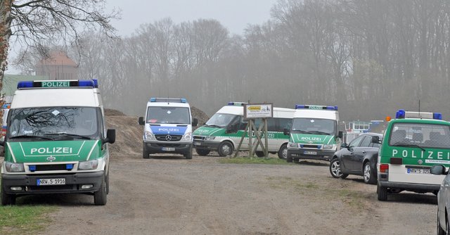 Großes Polizeiaufgebot. Foto: Werner Zempelin