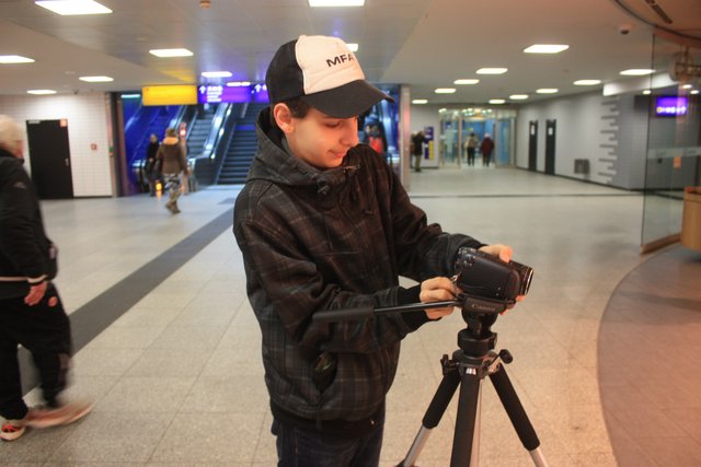 Dreharbeiten am Essener Hauptbahnhof / Fotos: Parkschule