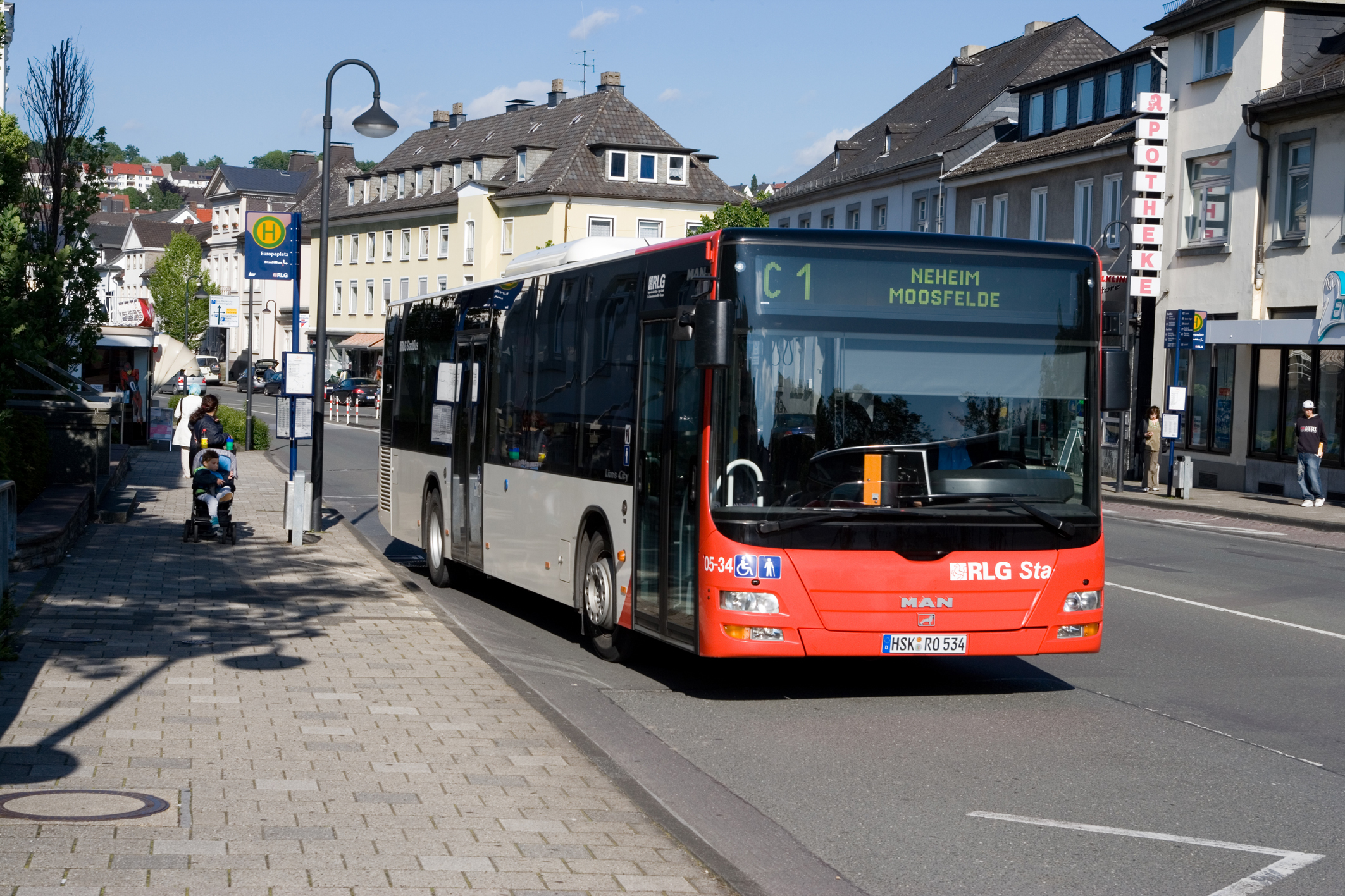 Während der Bauarbeiten in Arnsberg können einige Haltestellen (u.a. auch der Linien C1 und C3) nicht mehr angesteuert werden. Foto: RLG