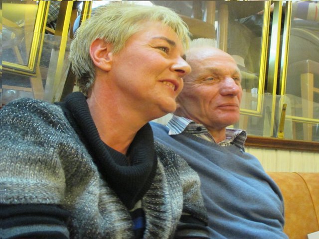 Sabine und Franz im Cafe´...  DANKE EUCH BEIDEN!!!!