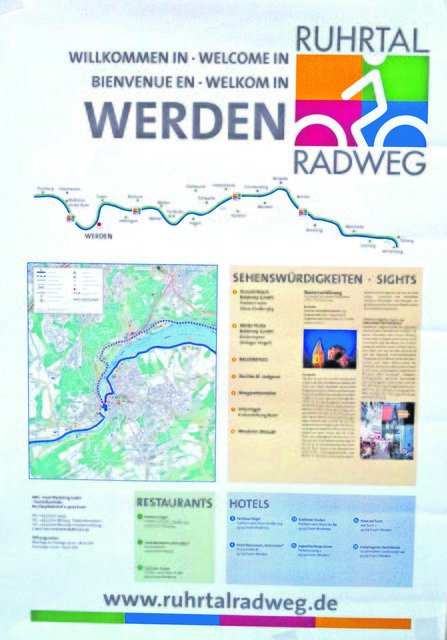 Diese gelungene Infotafel wird am Ruhrtalradweg, neben dem Biergarten, aufgestellt.