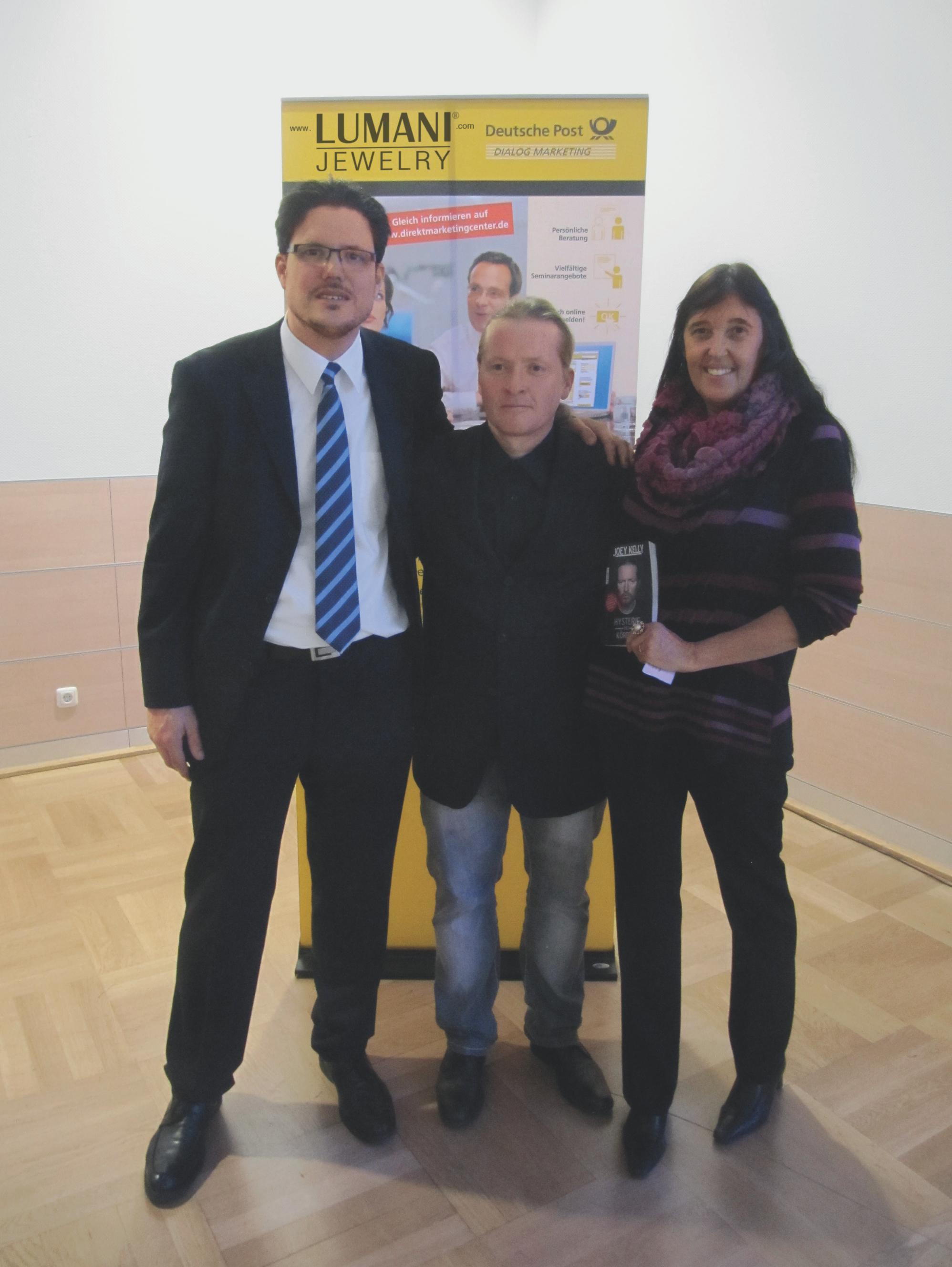 v.l. Edith Scheffer (Lumani),Joey Kelly,Markus Koerdt