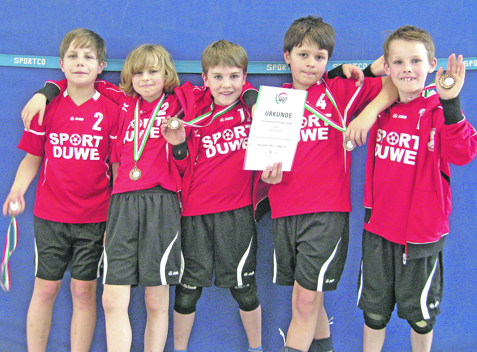 Die erfolgreichen U12-Jungs des Werdener Turnerbundes.