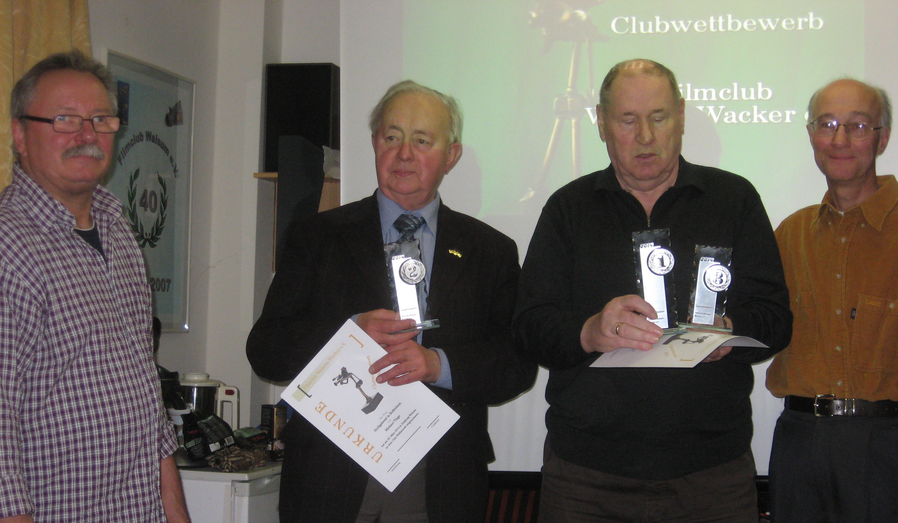 vl.Detlef Schütz(3.Platz) Michael Tings(2Platz) Karl Wallentin(1. und 3.Platz) Horst Fausz(1.Vorsitzender)