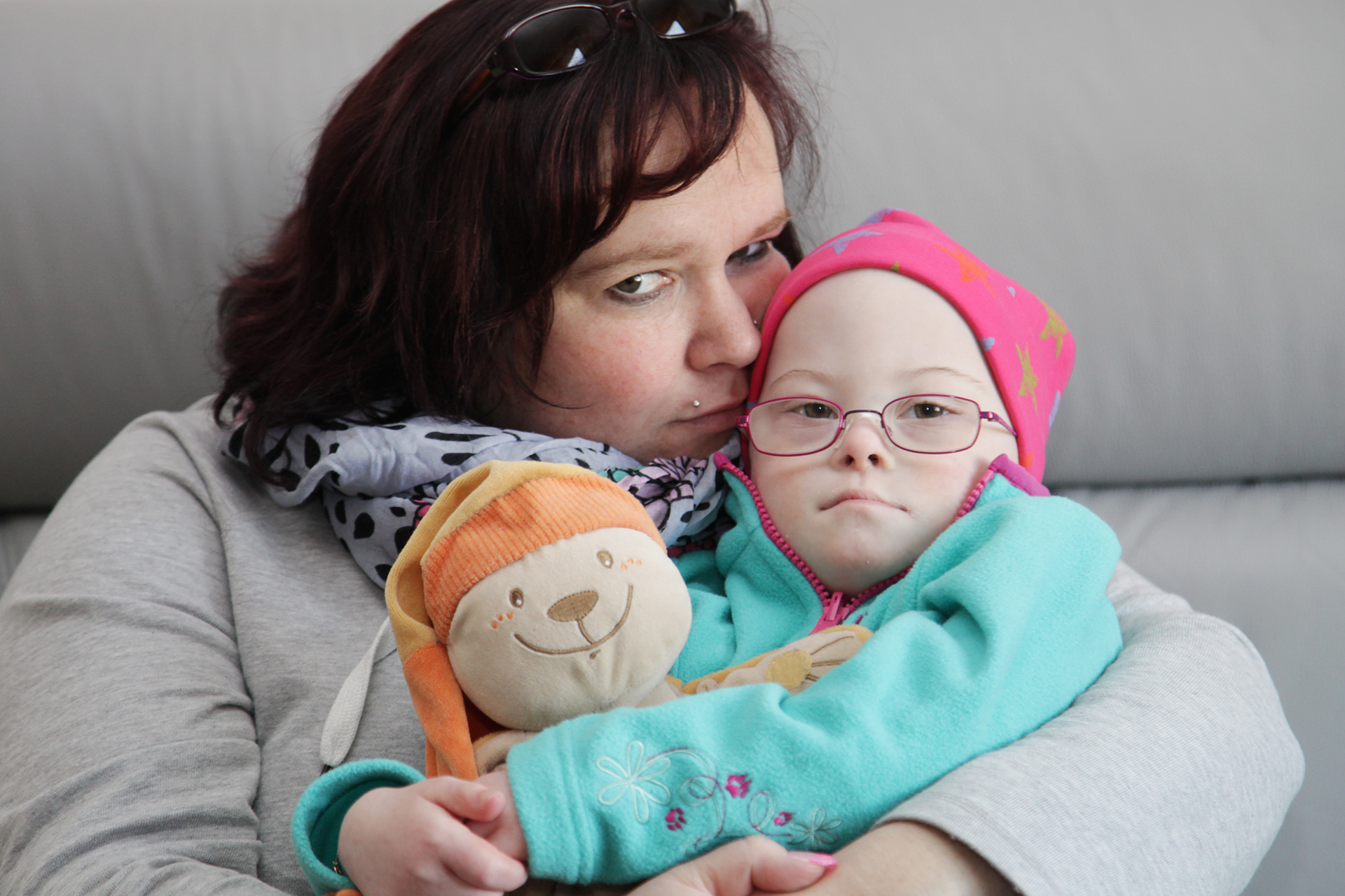 Hannah aus Horstmar mit ihrer Mutter Michaela.