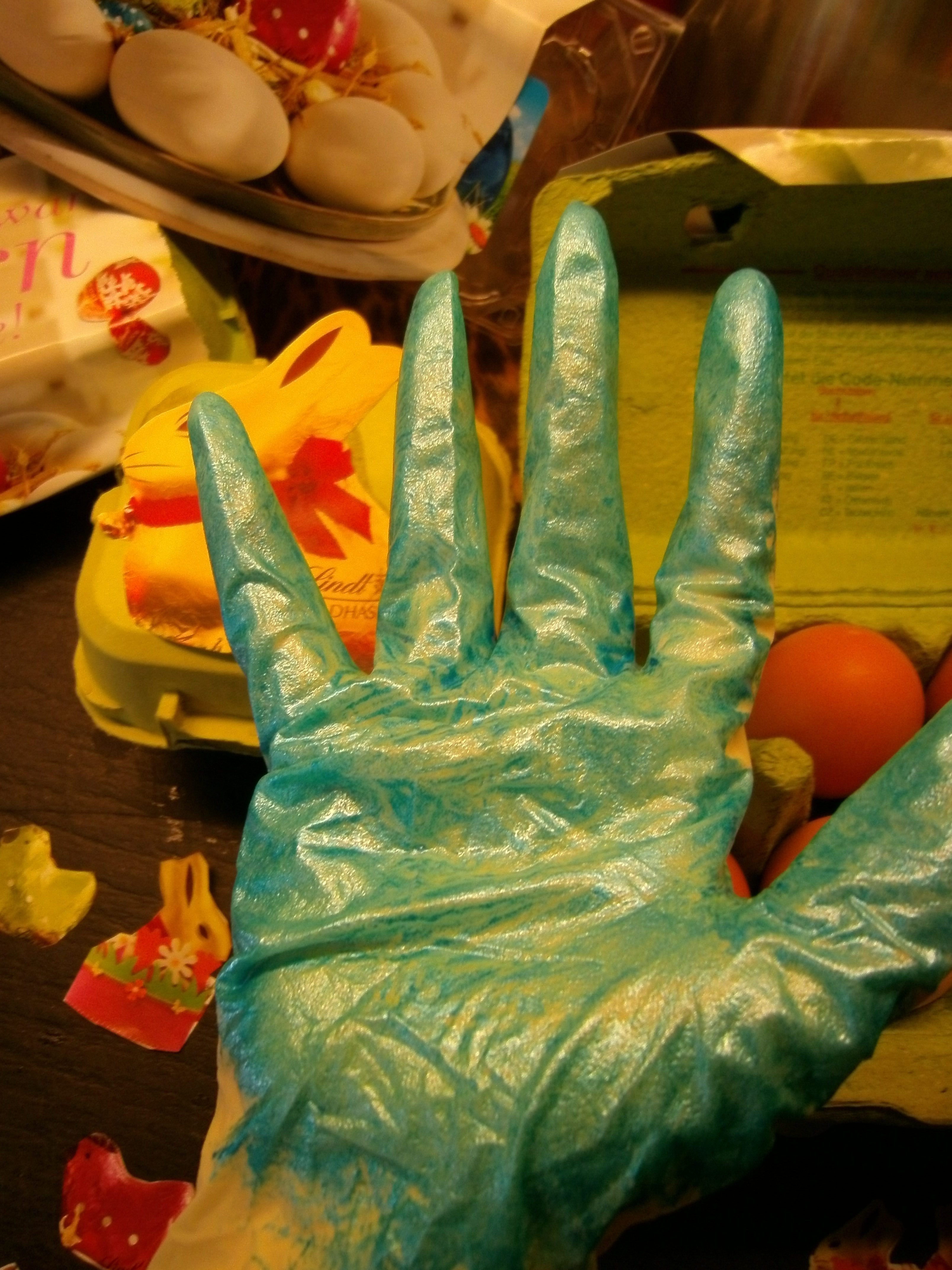 hilfe, meine Hand ist grün....