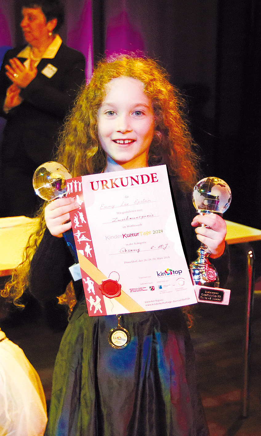 Emmie Lee Epstein schied bei „The Voice Kids“ aus, schaffte aber in Garath den ersten Platz. Foto: Kin-Top
