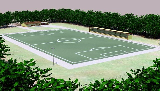 Diese Planung präsentierten die SF Brackel 61 für ihren künftigen Kunstrasen-Sportplatz am Brauksweg im Brackeler Norden.