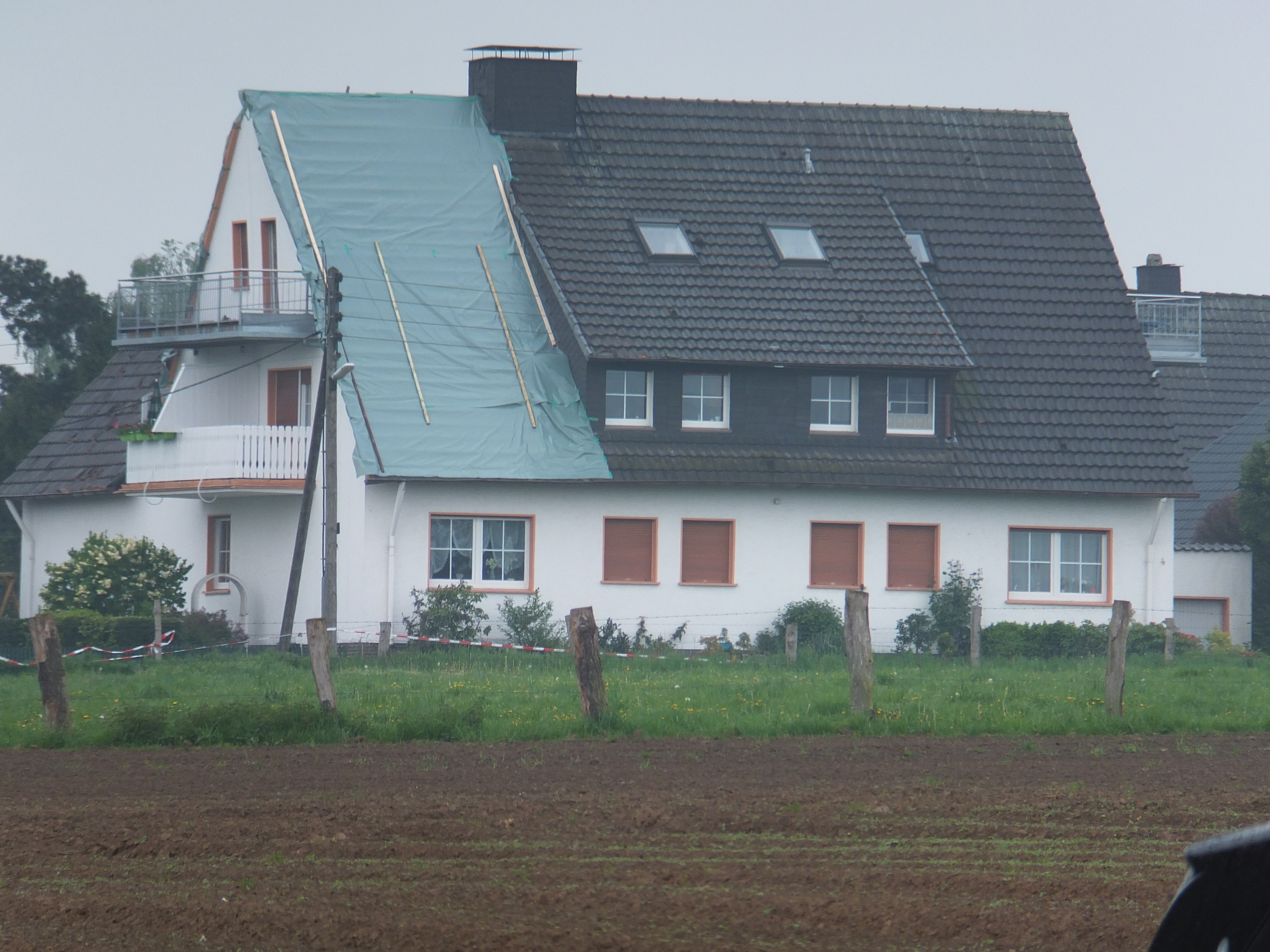 So sieht das beschädigte Haus jetzt aus