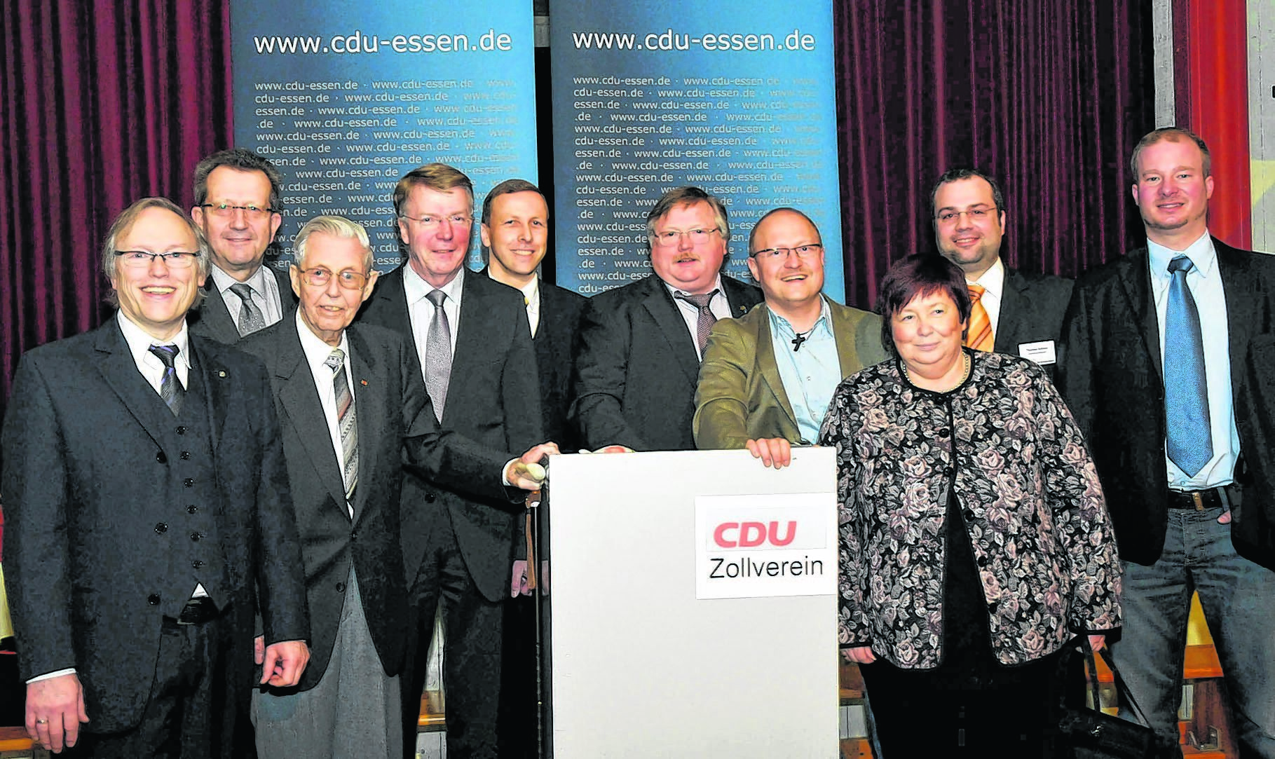 Die CDU Zollverein mit Rudolf Vitzthum (links). Archivfoto: Gohl