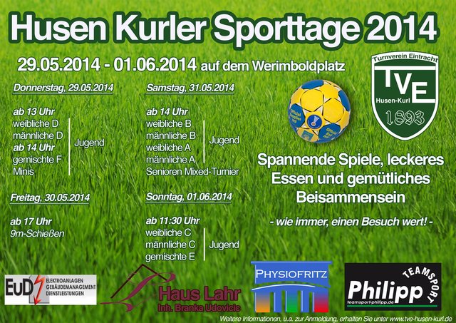 Das Programm der Husen-Kurler Sporttage 2014