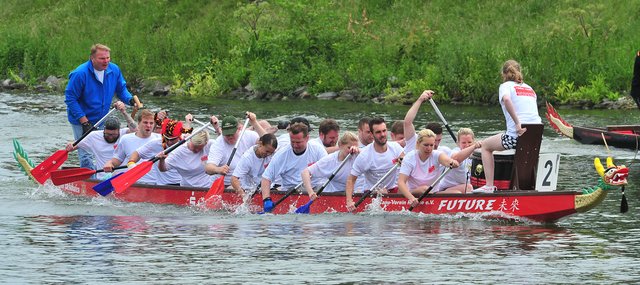 14. Day of Dragons im Dattelner Hafenbecken. Foto: Krusebild