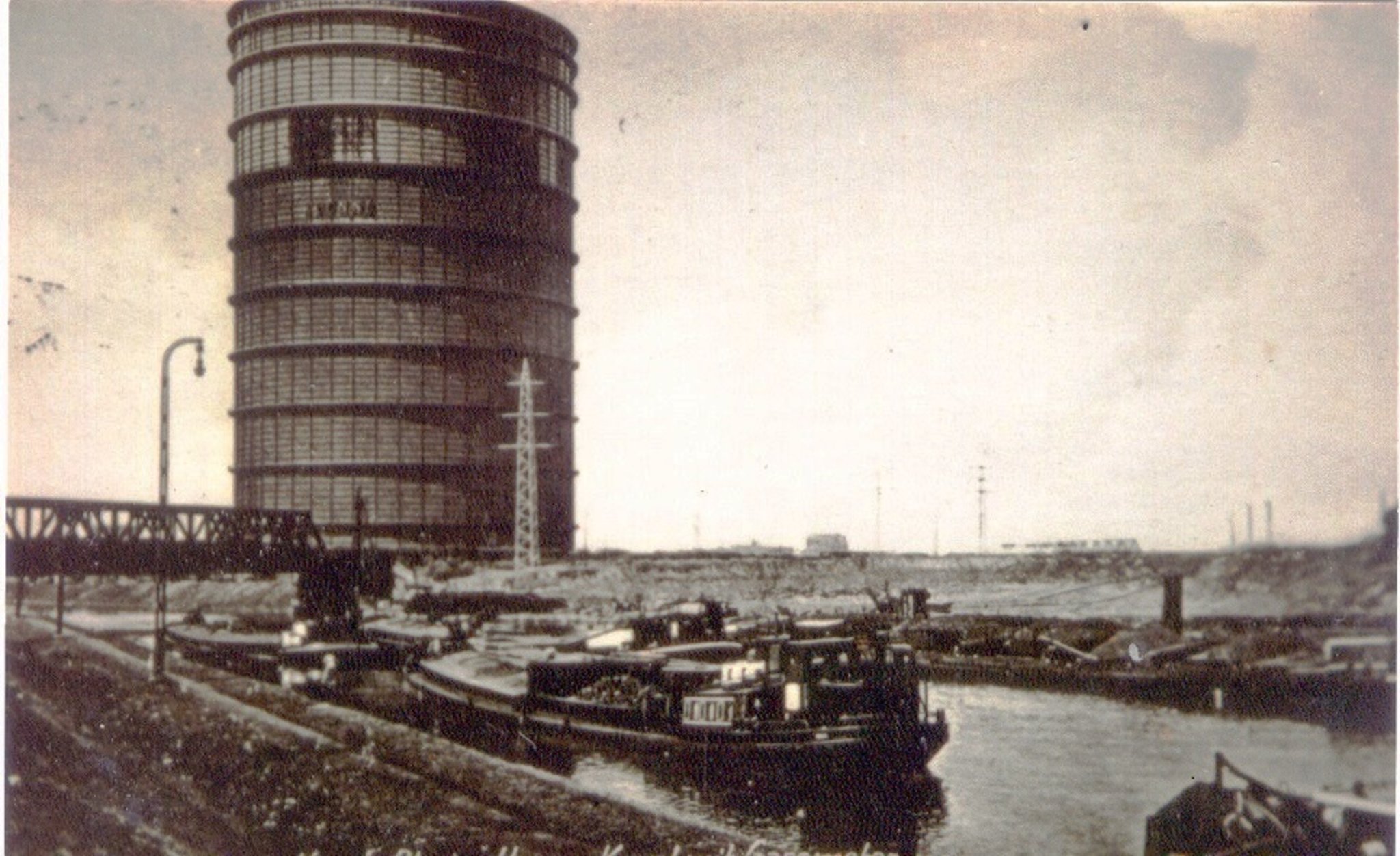 Der größe Gasometer der Welt stand eins in Horst Gelsenkirchen