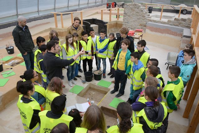 Die Mitmachausgrabung "Grabungscamp" im LWL-Museum für Archäologie.