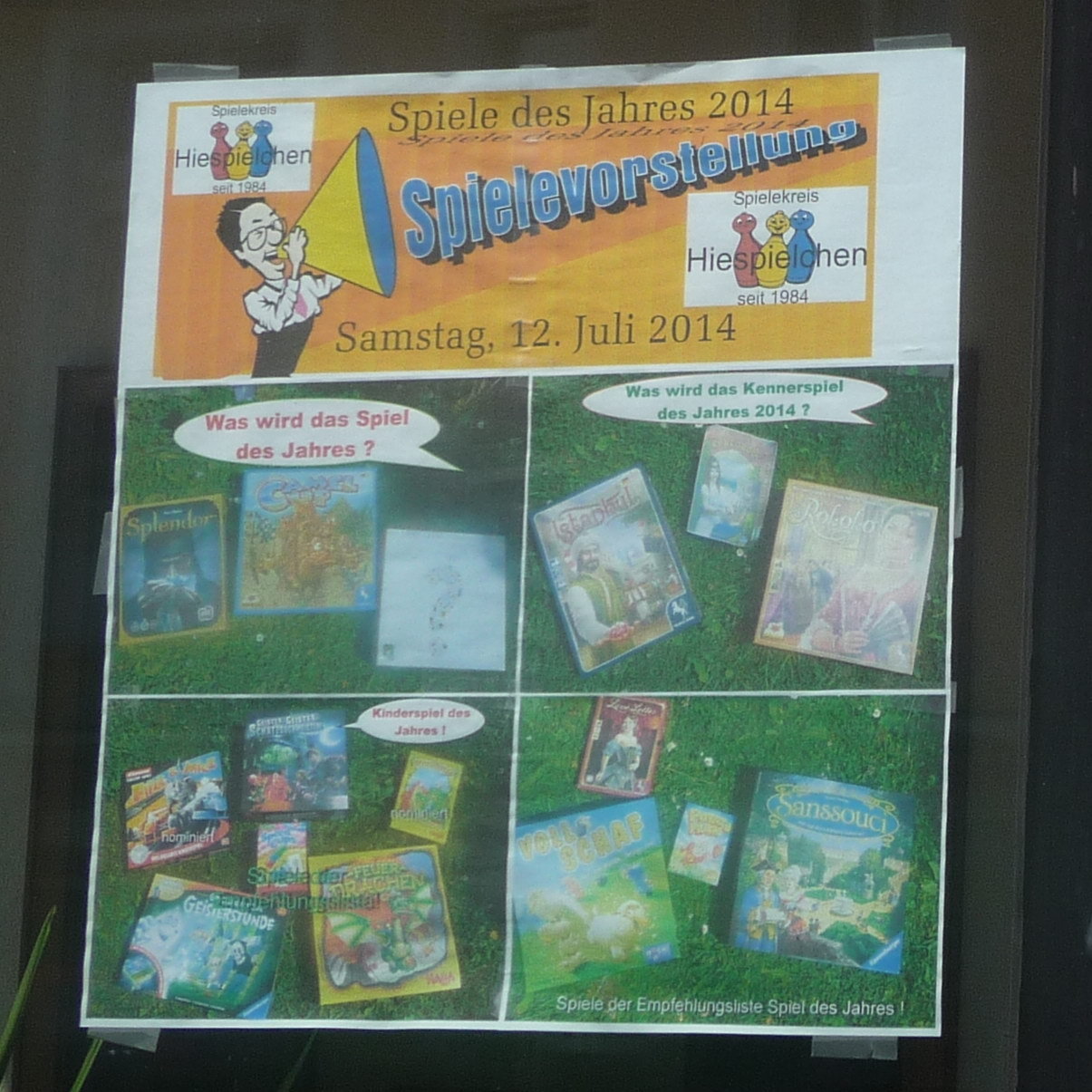 Der Spielekreis HIESPIELCHEN hatte zu einer besonderen Spielevorstellung eingeladen.