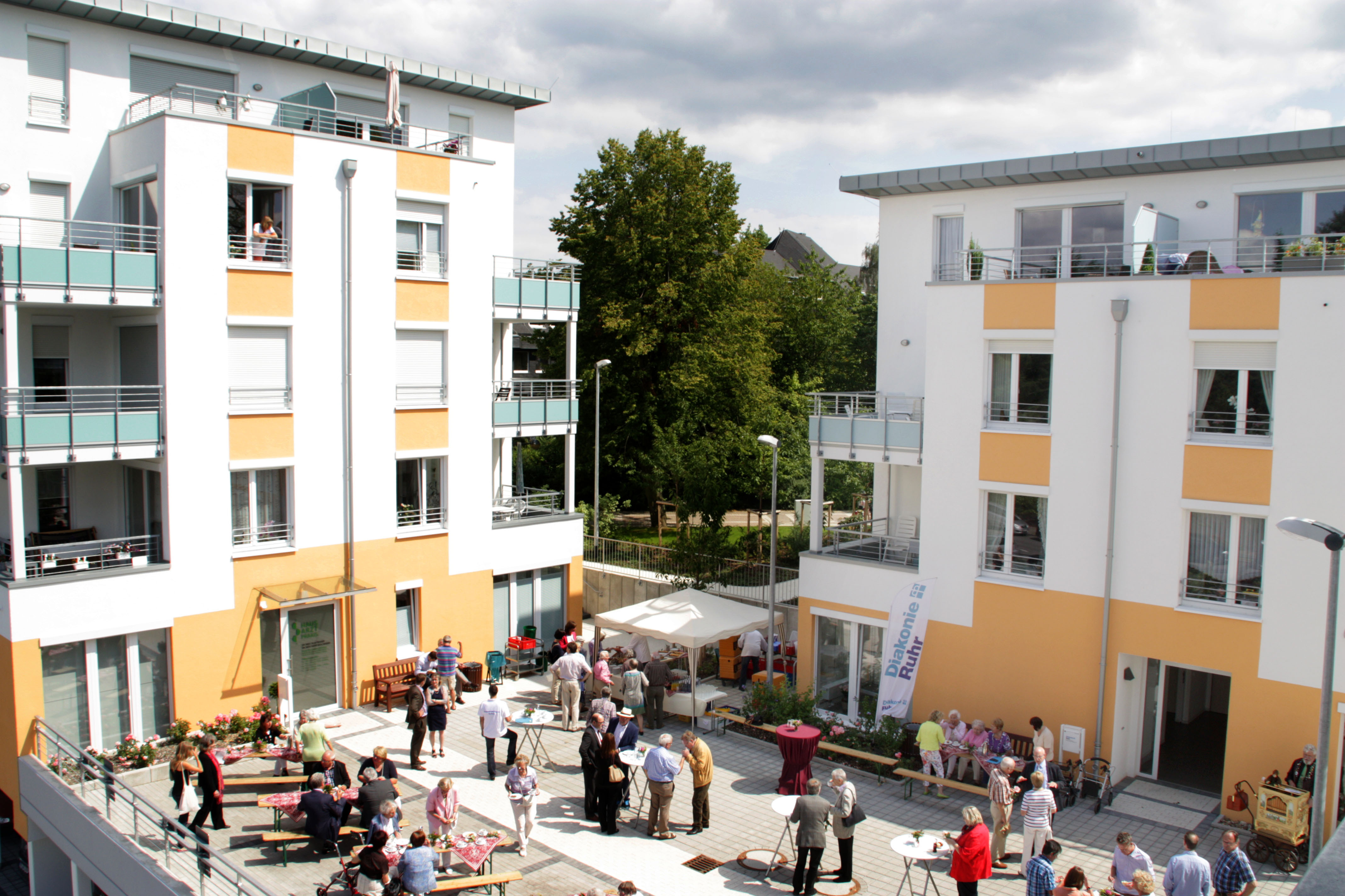 Überblick über den Wohncampus Laerholzblick bei der Eröffnungsfeier.