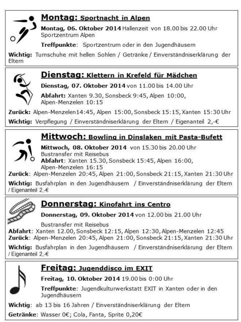 Herbstferien Mit Der Jugendkulturwerkstatt Exit Xanten