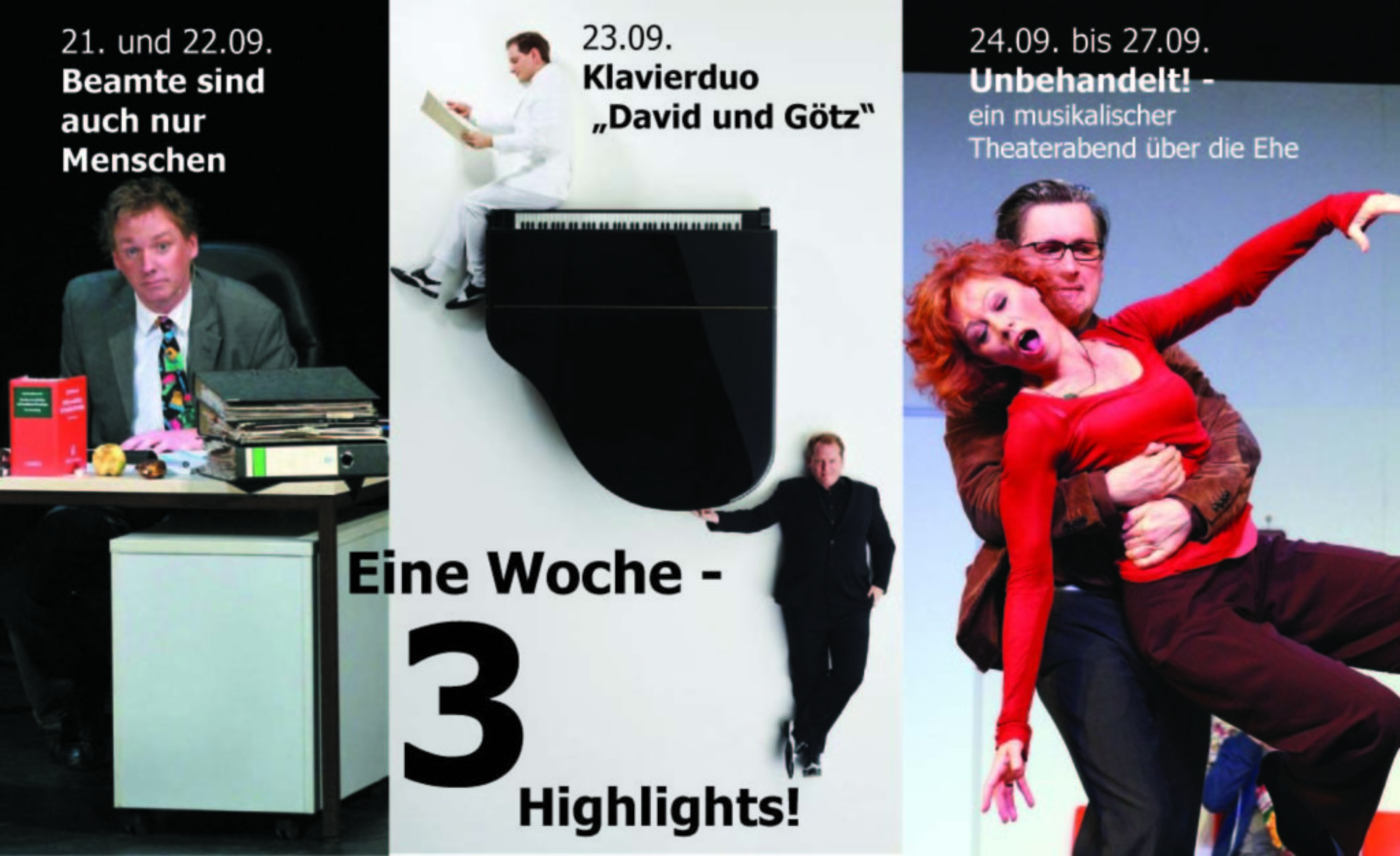 Eine Woche, drei Highlights im Theater im Rathaus EssenNord