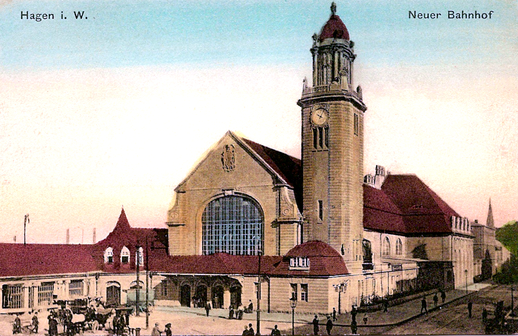 Der neue Hagener Hauptbahnhof von 1910