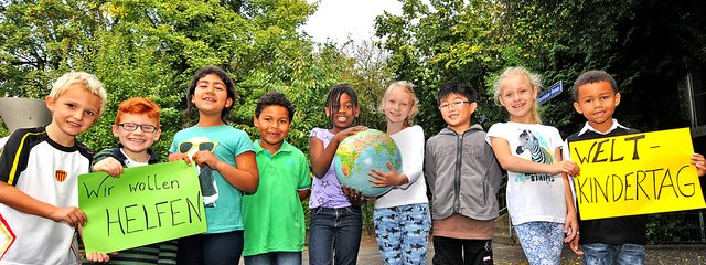 Unser Foto zeigt (v.l.) Fynn, Davide, Antonia, Lennox, Yvette, Luisa, Jaden, Marie und Julian.     Foto: Biene