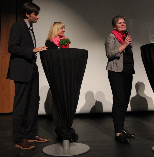 Birgiit Braun, Kathrin Gries und Martin Polenz berichten aus den Workshops