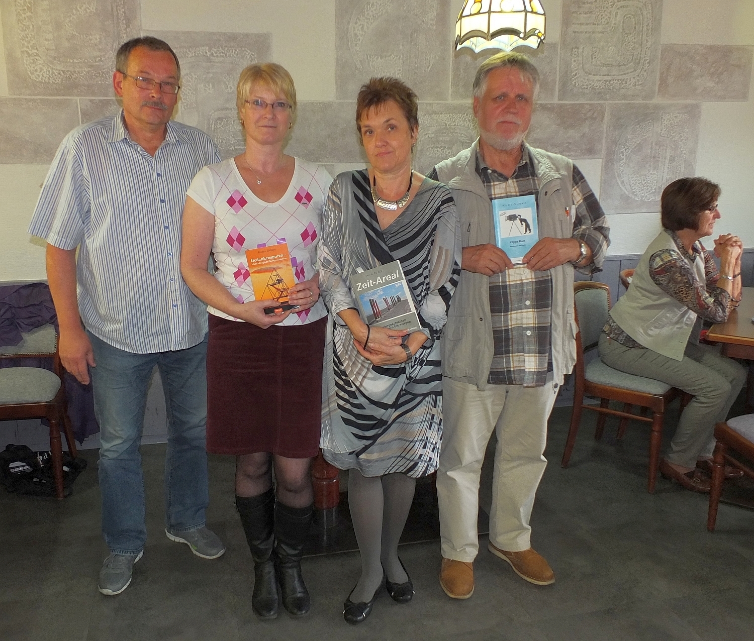Hermann Trox,
Bettina Döblitz,
Eva-Marie von Gessel,
Kurt Guske (Opa Kurt),
und J. M.