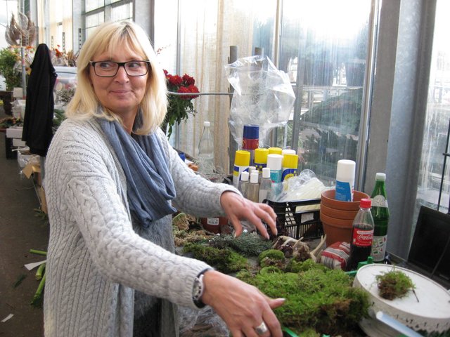 Cornelia Michel arbeitet auch mit Moos.