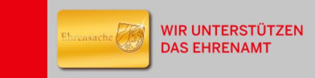 Mit diesem Aufkleber zeigen Kooperationspartner ihre Unterstützung für das Ehrenamt