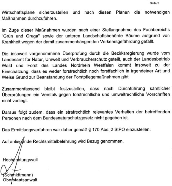 Schreiben von Oberstaatsanwalt Schmidtmann - Teil 2