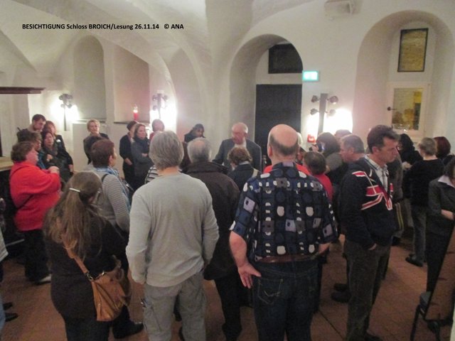 in der Pause eine kleine Führung ... unterhalb des Rittersaales