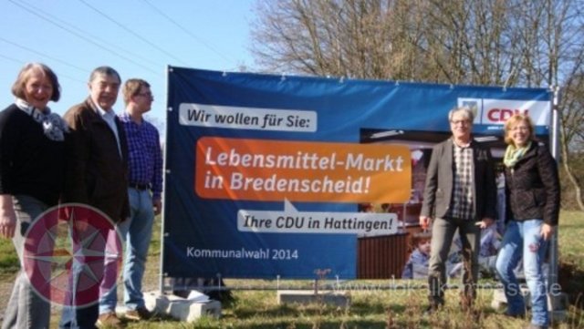 Die CDU Hattingen warb im Wahlkampf zur Kommunalwahl im Mai 2014 mit diesem Plakat an der Bredenscheider Straße.