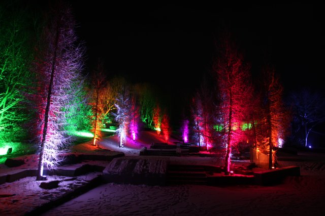 Der Lichtgarten im Sauerlandpark - mit Schnee noch eine Klasse