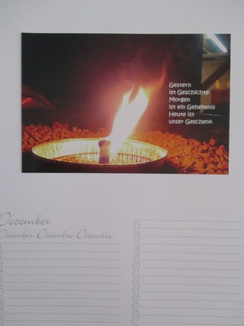 Kalenderblatt, das Letzte ...