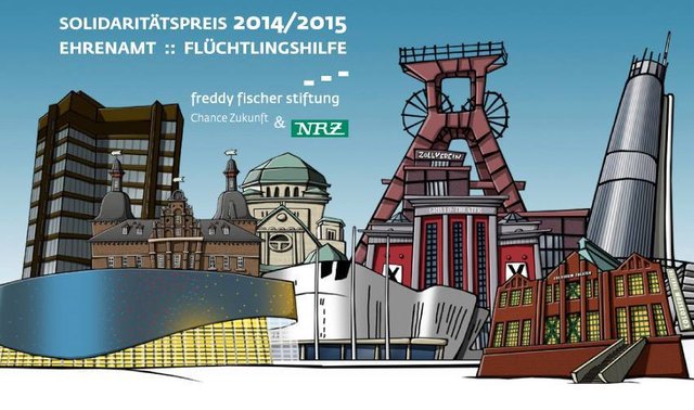 ES IST ZEIT AN BESONDERE MENSCHEN ZU DENKEN
SOLIDARITÄTSPREIS FLÜCHTLINGSHILFE DER FREDDY FISCHER STIFTUNG UND DER NRZ