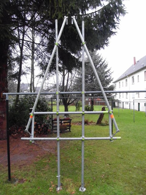 Der abgeschmückte Hofweihnachtsbaum