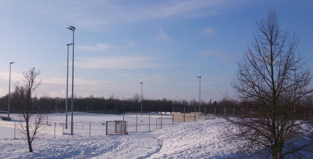 Platzidylle im Schnee
