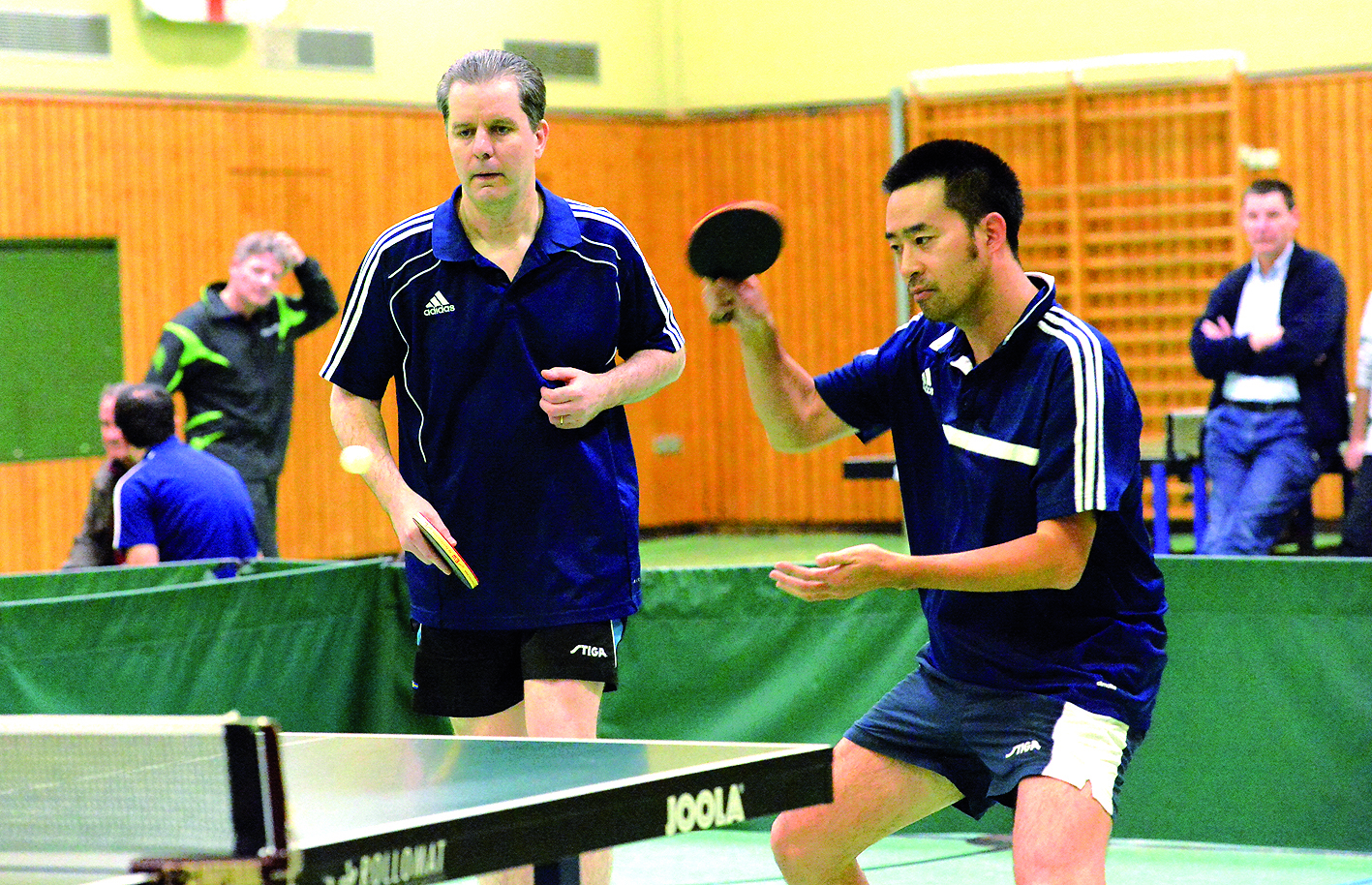 Das Werdener Doppel Josef Hilgers (l.) und Felix Yu.