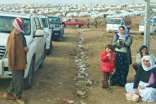 Jesidische Frauen im Flüchtlingslager bei Dohuk.