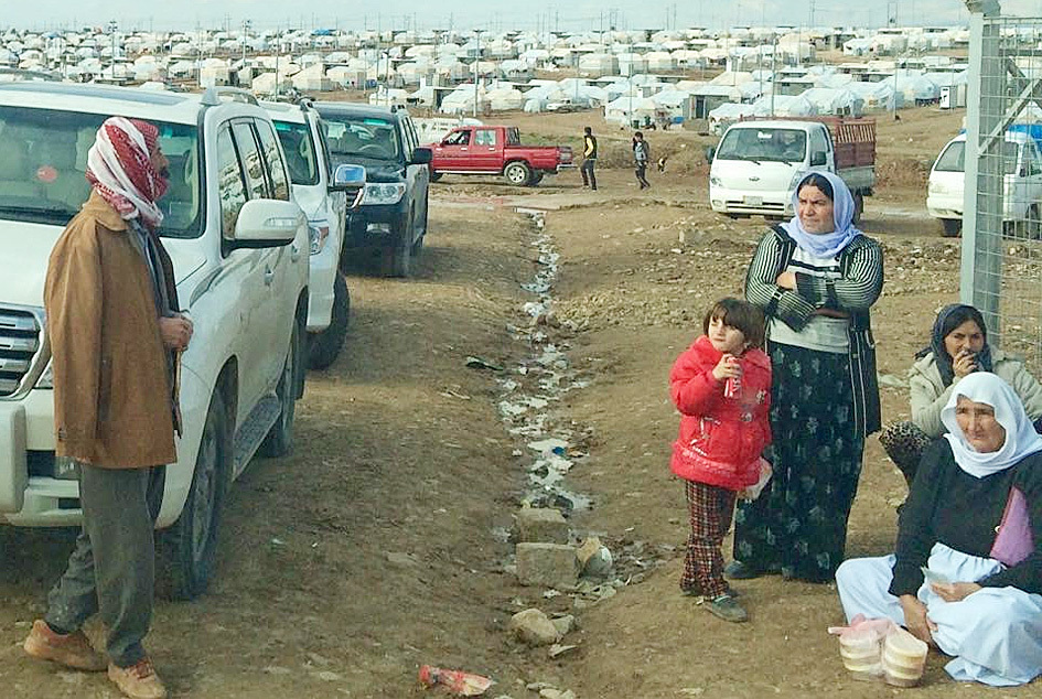Jesidische Frauen im Flüchtlingslager bei Dohuk.