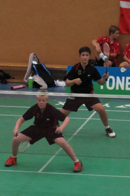 Marvin Datko und Chris Dargel (v.l.n.r.) , Westdt. Meister im Jungendoppel U15