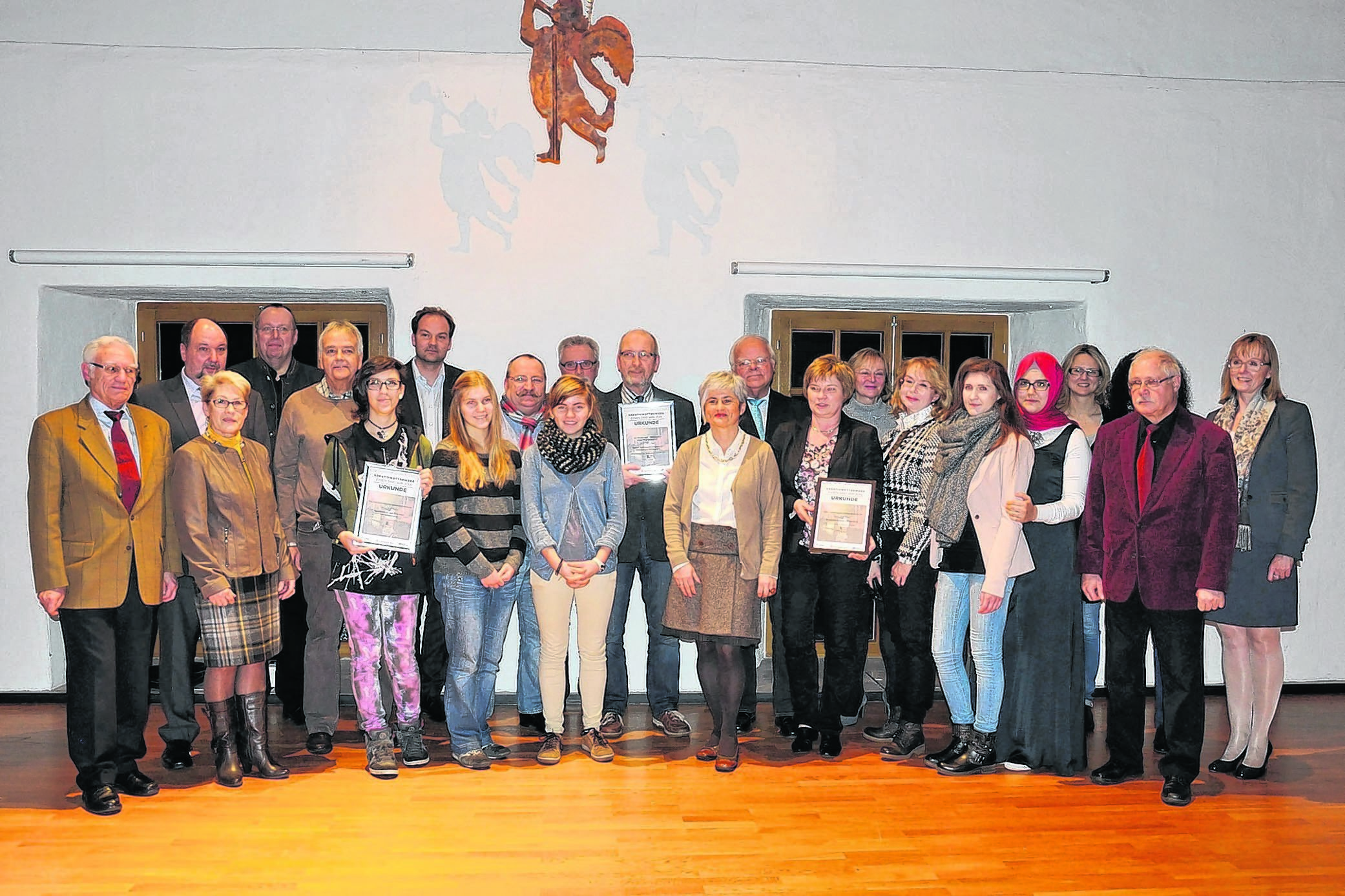 Die Vertreter der Gewinnerprojekte mit den Laudatoren. Foto: Essen Marketing
