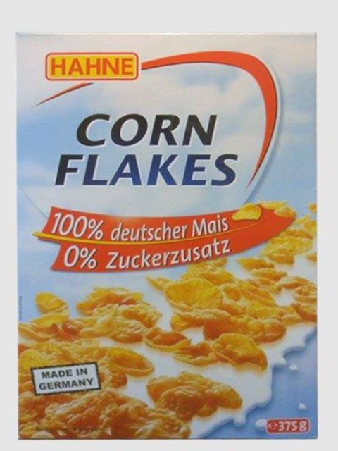 Rückrufaktion! HAHNE Cornflakes 0 % Zucker 375g Charge: L14-05199, MHD: 19.12.2015 - Bildquelle;www.hahne.de