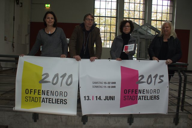 Das Organisationsteam 2015: Susanne Beringer, Dieter Gawohl, Rita-Maria Schwalgin, Brigitte Bailer (v. l.) beim ersten Pressetermin im Kulturort DEPOT, Oktober 2014