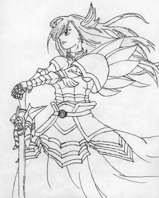 Erza Scarlett. Zeichnung: Hannah Jakobi.