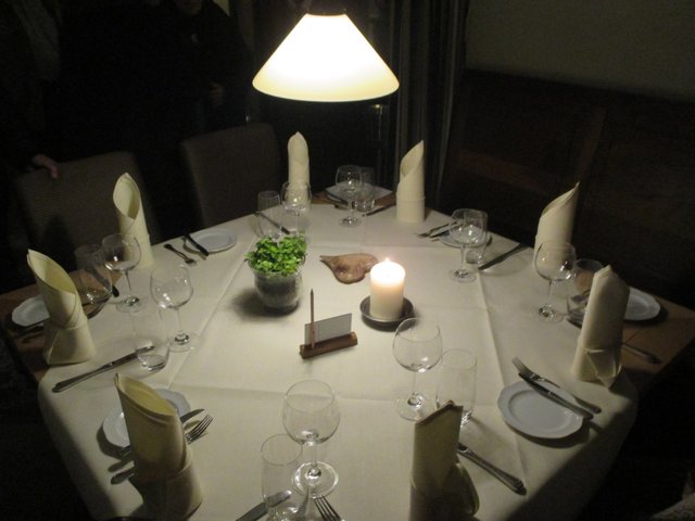 ein gedeckter Tisch wartete auf uns ... GUTE NACHT!