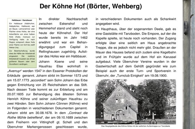 Die Geschichtstafel der Bürgerschaft an der Klapperstraße